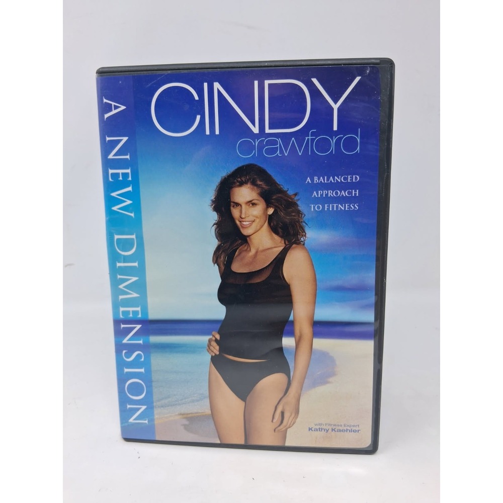 CINDY CRAWFORD: A NEW DIMENSION -DVD -2003, Workout, Fitness, Kathy Kaehler TRNR